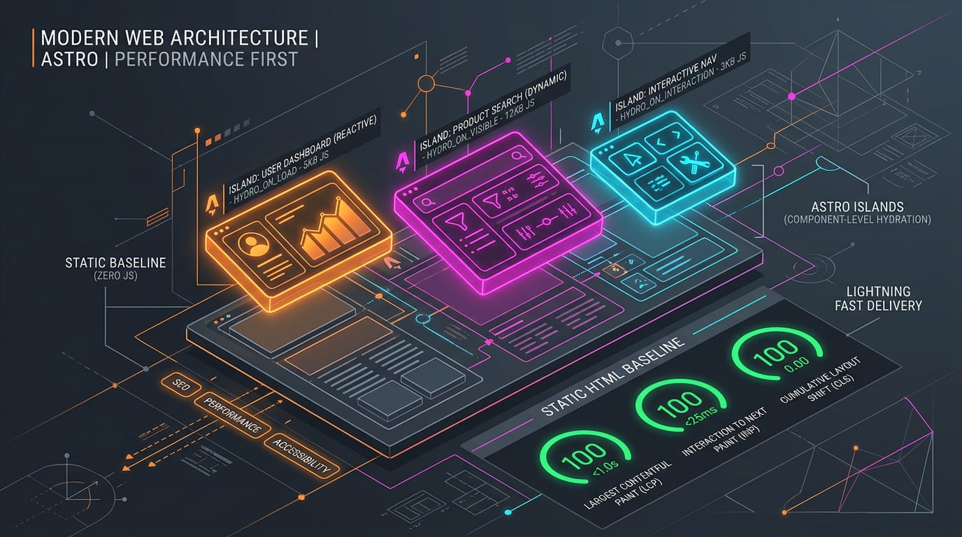 Why I Built My Portfolio with Astro: The Architect's Case for Islands and Zero-JS by Default